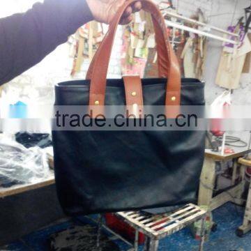 2015 LADIES HAND BAGS GENUINE LEATHER MATERIAL BLACK & BROWN COLOR