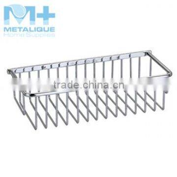 Brass Corner Basket Bathroom Shelves photo-4
