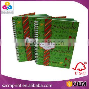 Metal Wire-O binding Kraft paper notebook printing