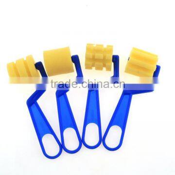 Hot Selling Plastic Handle Sponge Soft Checkered Pattern Design Paint Rollers photo-5