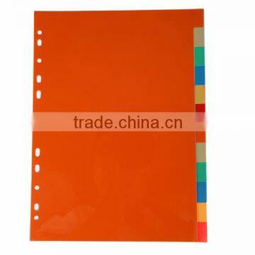 Wholesale A4 10 and 12 Pages PP Index Divider, Office Stationery 11 Hole Loose-leaf File photo-3