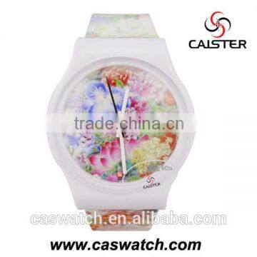 ROHS CE Silicone rubber watch with Japan movt