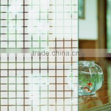 square patterned glass decorative film for glass