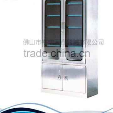 Glass door stainless steel cupboard simple cupboard design