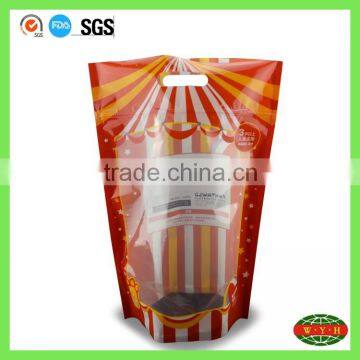 lamination zipper stand up pouch , bottom gusset barrier packing bag with printing