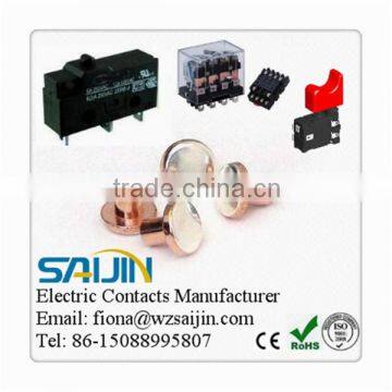 Used In Electric Switch Relay Parts Factory Price Silver Copper Alloy Bimetal Rivets