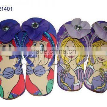 Summer fashion fancy slippers with flowers for girls