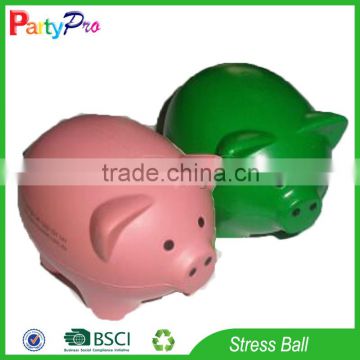 Partypro Popular 2015 Hot Sell PU Foam Promotional Toy Pig Shape Antistress Ball