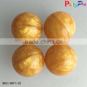 New Toys China Factory 27mm EN71 Golden Rubber Super High Bouncing Ball for Adult bouncy balls