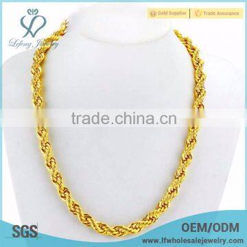 Wholesale fashion plating 916 gold necklace designs in 3 grams