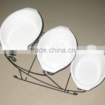 catering serving dishes with stand