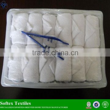 100% cotton hot and cold wet towel for airline