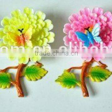 5 inch Plastic Peony Flowers Refrigerator Magnet