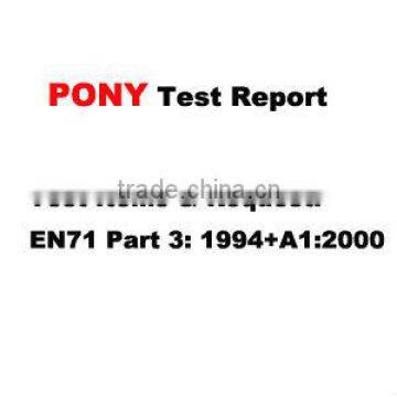 Test Report of Retroreflective Fabrics EN71-3(EU Enviroment Protection)