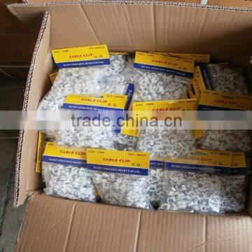 supply nail cable clips/plastic cable clips/nail cable clamps