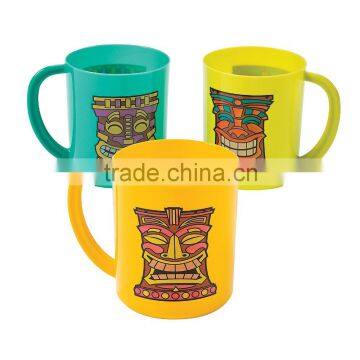 8 oz. 230ml New Fshion Wholesale Party Cups with Handle Colorful Custom Cheap Plastic Tiki Mugs for Promotional Gifts