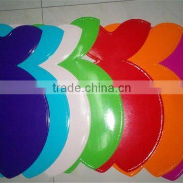 Non-slip Fish style PVC foaming cat bowl placemat waterproof backing