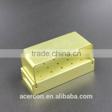 Hot Sale 15 Holes Aluminium Dental Bur Holder(golden) photo-2