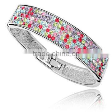 Elegant Women Hand Jewelry Plated Gold Tube Bangle photo-6