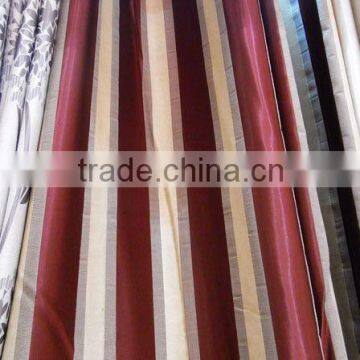 100% polyester jacquard stripe black out curtain fabric