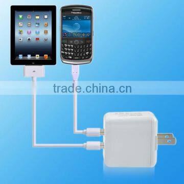 Dual USB Power Adapter AC Home Wall Charger US Plug For IPhone for Samsung photo-3