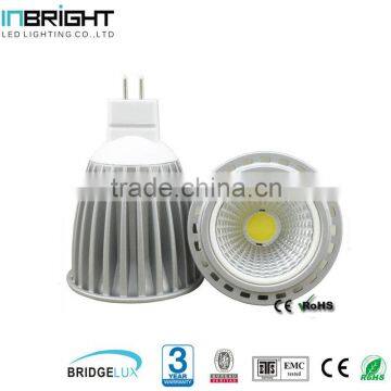 Silver finish 7W 9W MR16 COB led spotlight bridgelux chip