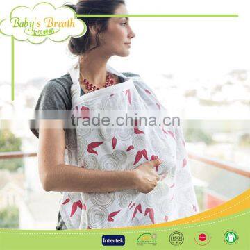 MSR-02 eco-friendly super soft breathable lovely muslin nursing cover