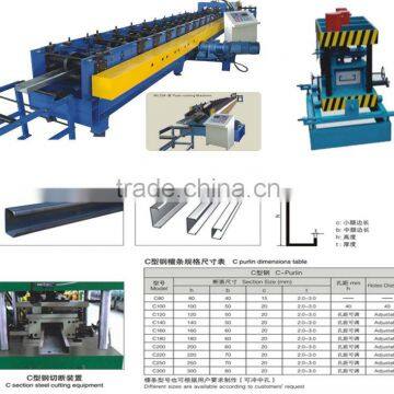 C/Z c purlin roll forming machine for steel