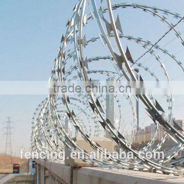 Galvanized concertina razor barbed wire