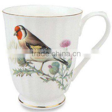 bird flower nature decal hand-painting A Grade fine bone china ceramic mug