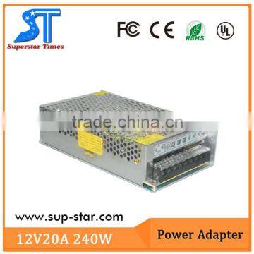 AC 115V 230V to DC 12V 20A 240W Voltage Transformer Switch Mode Power Supply for Led Strip