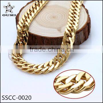 Fashion Metal Chain Stainless Steel Chain Double Curb Chain Necklace Jewelry photo-2