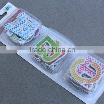 DIY 3D scrapbook adhesive layered chipboard sticker for kids