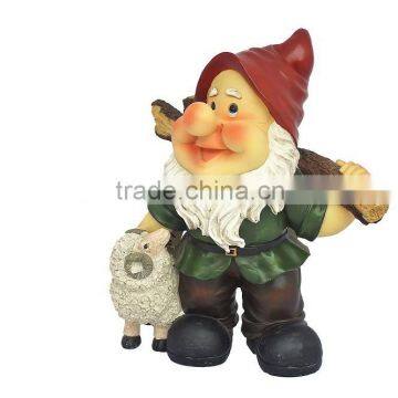 Funny Gnome Larboring sheep Resin Folk Crafts