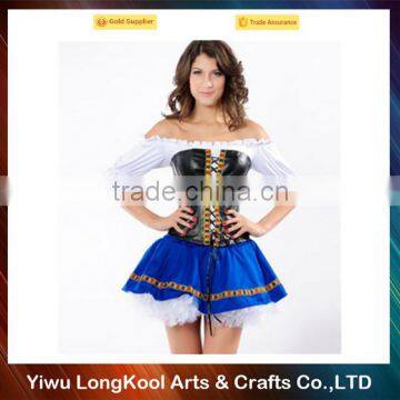 Wholesale High Quality Sexy Lady Cosplay Maid Costume Halloween PVC Leather Costume photo-2