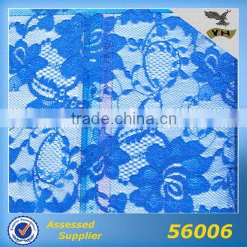 2014 High quality soft and elastic Leading the fashion royal blue lace fabrics