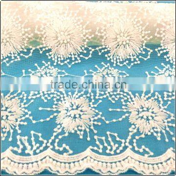 Garment swiss soft milk silk lace fabric market in budai