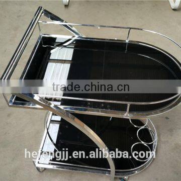 Modern Style Glass Serving Kitchen Cart photo-2