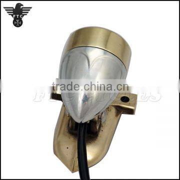 Solid Brass Grill and Bracket LED Harley Cruiser Motorcycle Tail Light photo-4