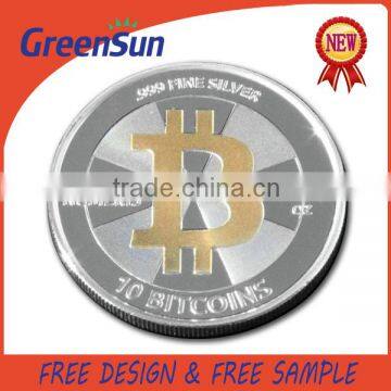 2015 New Arrival commemorative gifts sterling silver metal blank coin