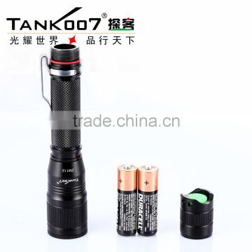 High quality 5 modes 260 lumen torch ZM112 LED zoom flashlight