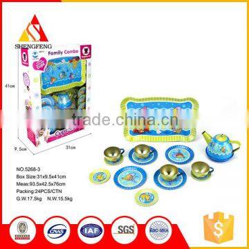 New product kindergarten blue ocean fish tea set toy