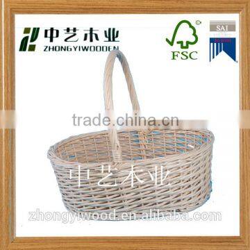 FSC chinese manufacture custom white wicker basket