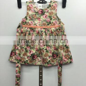 2016 Baby Cotton Flower Dress Frocks Designs Cute Little Girls Birthday Dress