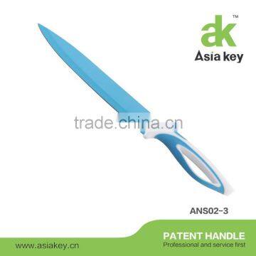 Sky blue blade non-stick Carving knife with cute handle
