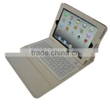 Portfolio Stand Leather Case With Bluetooth Keyboard For ipad/ipad 2/New ipad