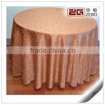 Customized Polyester Jacquard Wedding and Banquet used 90 Round Tablecloth