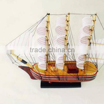 SMALL WOODEN BOAT MODEL - HANDICRAFT PRODUCT, AMAZING DECORATION