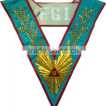 Hand Embroidered Regalia Masonic Lodge Collar