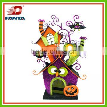 Colorful metal Halloween house for gift and decor